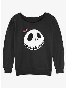 Disney The Nightmare Before Christmas Jack Skull Bat Girls Slouchy Sweatshirt, , hi-res