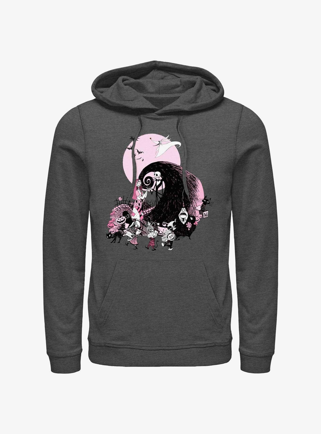 Disney The Nightmare Before Christmas Scare Group Hoodie, CHAR HTR, hi-res