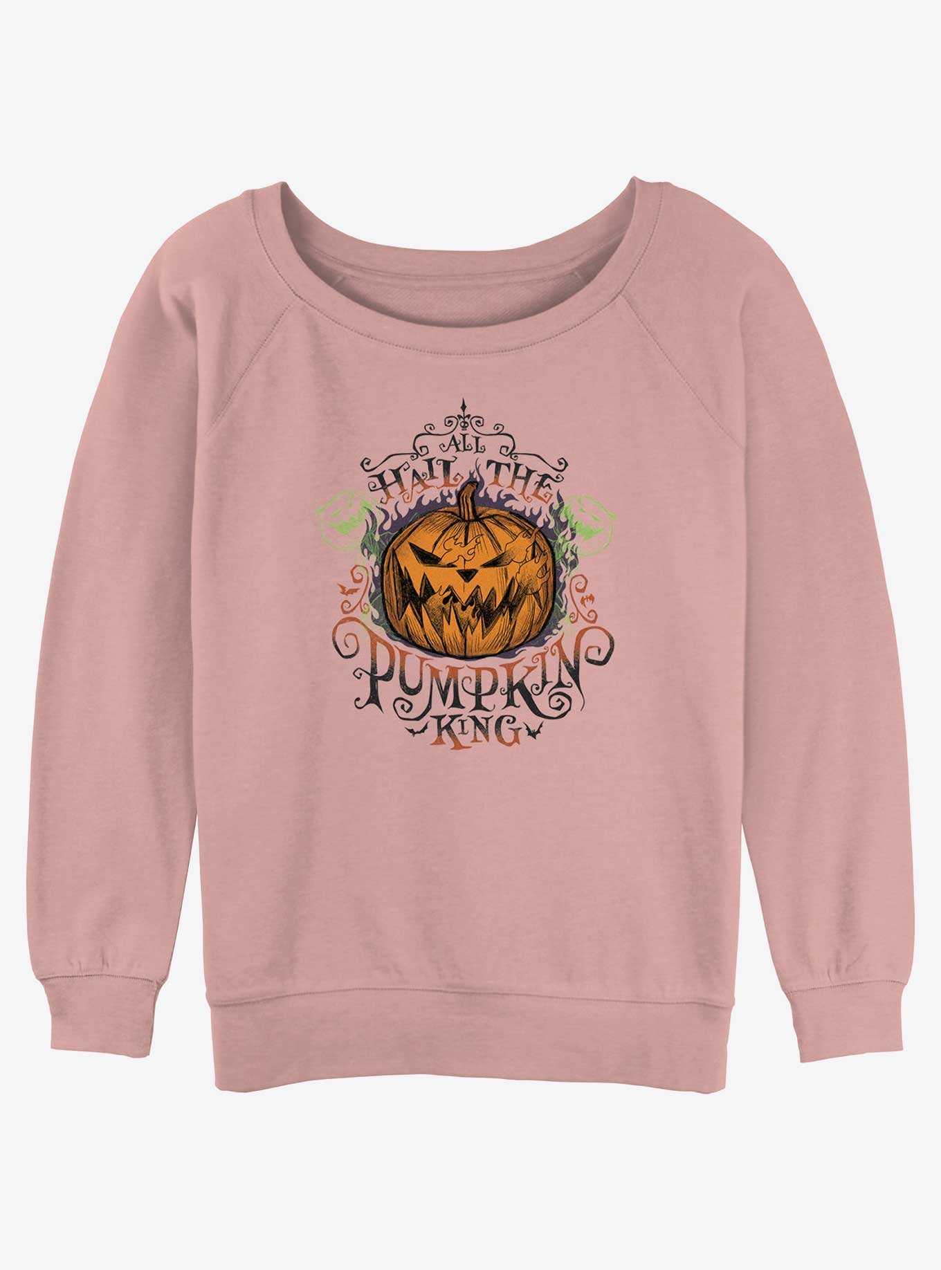 Disney The Nightmare Before Christmas All Hail The Pumpkin King Girls Slouchy Sweatshirt, , hi-res