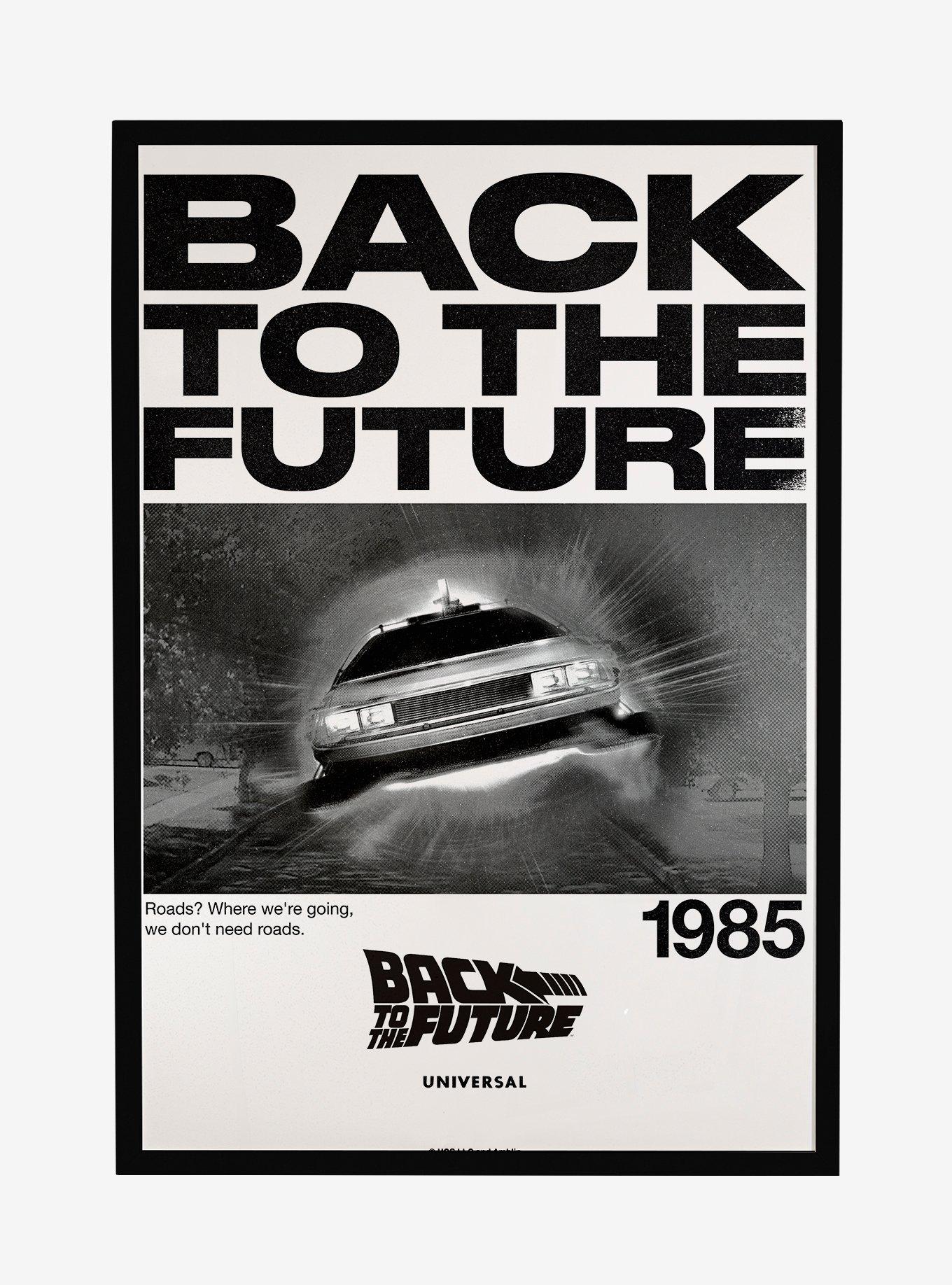 Back To The Future Need No Roads Poster, BLACK, hi-res