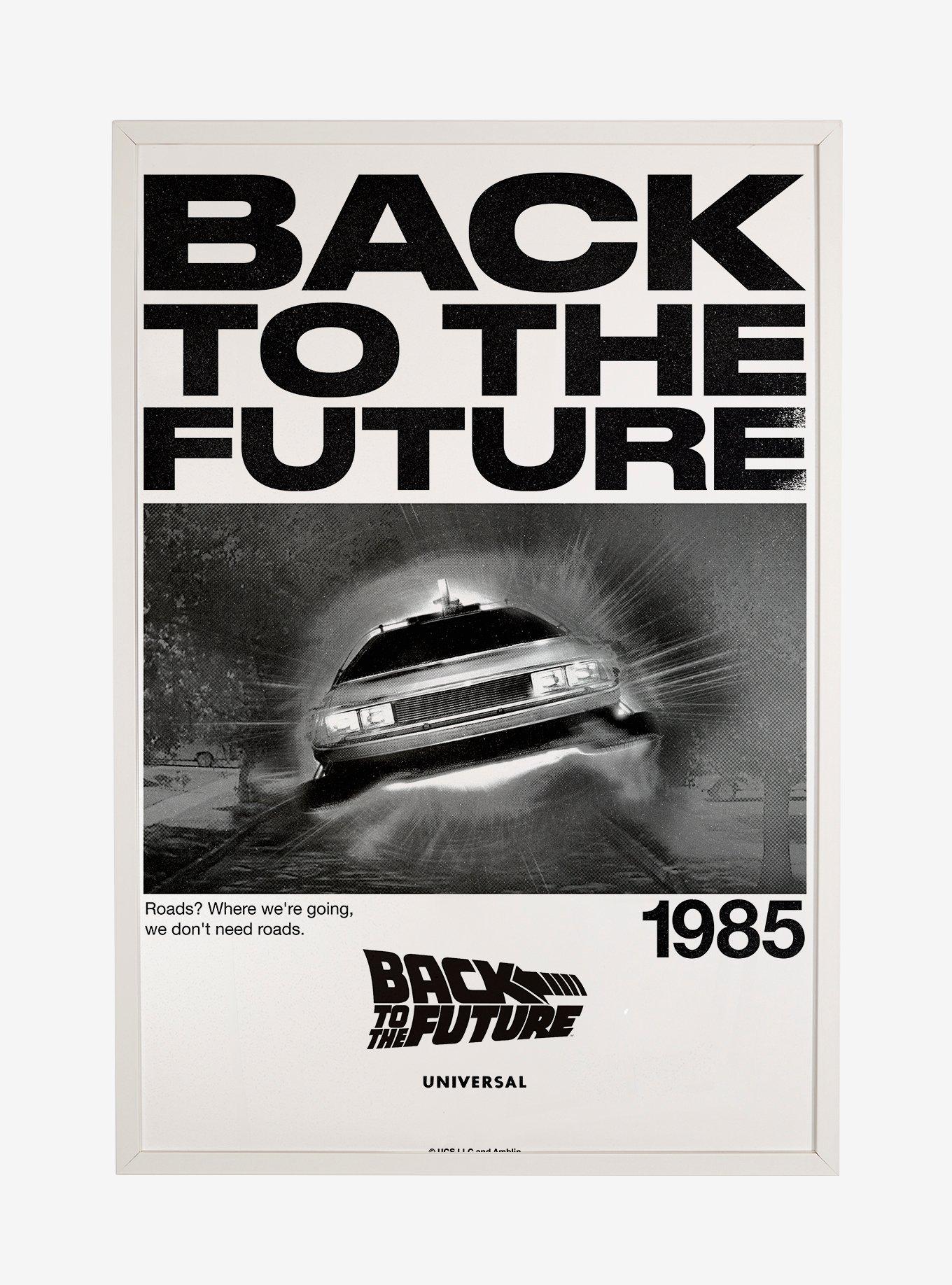 Back To The Future Need No Roads Poster, WHITE, hi-res