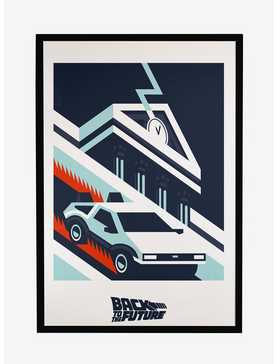 Back To The Future Clock Tower Lightning Poster, BLACK, hi-res