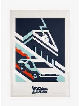 Back To The Future Clock Tower Lightning Poster, WHITE, hi-res