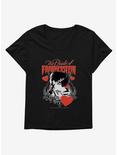 The Bride Of Frankenstein Bride With Hearts Womens T-Shirt Plus Size, BLACK, hi-res