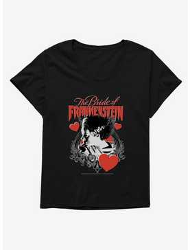 The Bride Of Frankenstein Bride With Hearts Womens T-Shirt Plus Size, , hi-res