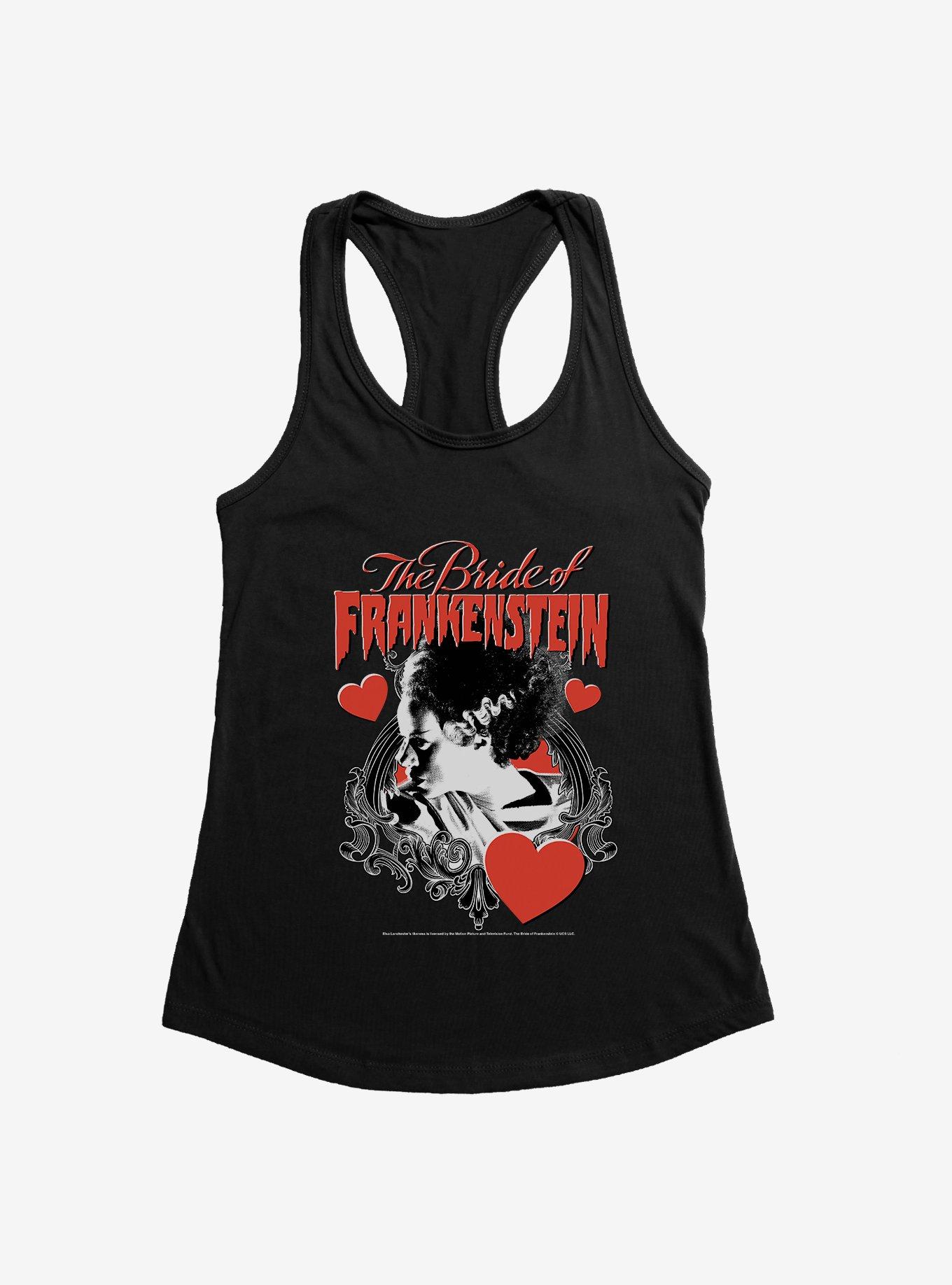 The Bride Of Frankenstein Bride With Hearts Womens Tank Top