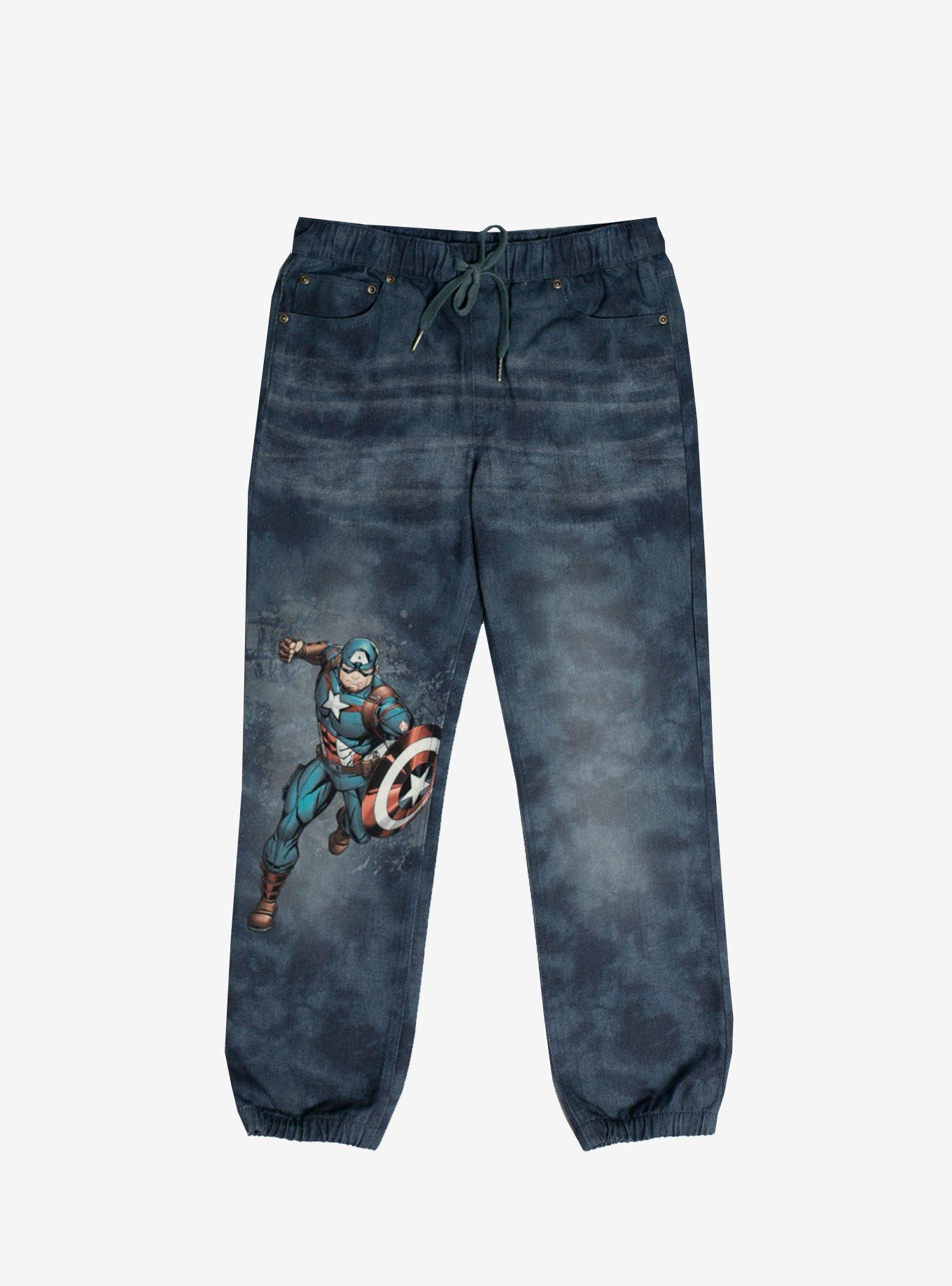 Marvel Captain America Youth Jogger Denim Pants, , hi-res