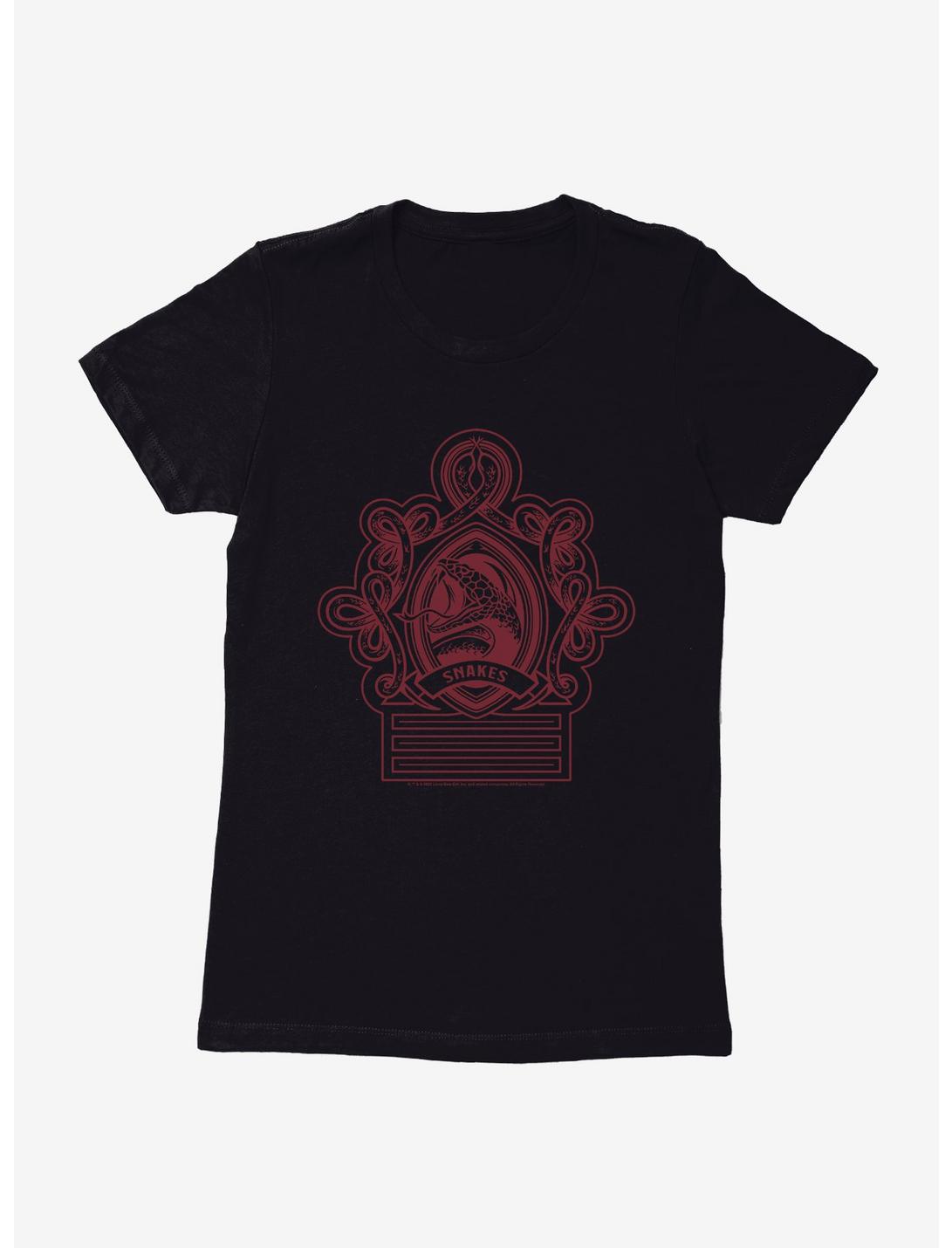 Hunger Games: The Ballad Of Songbirds And Snakes Snake Brocade Womens T-Shirt, BLACK, hi-res