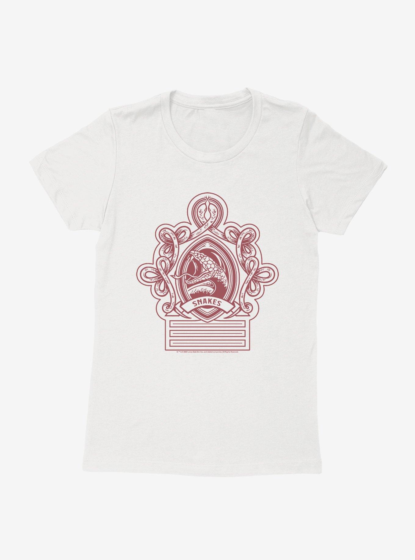 Hunger Games: The Ballad Of Songbirds And Snakes Snake Brocade Womens T-Shirt, WHITE, hi-res