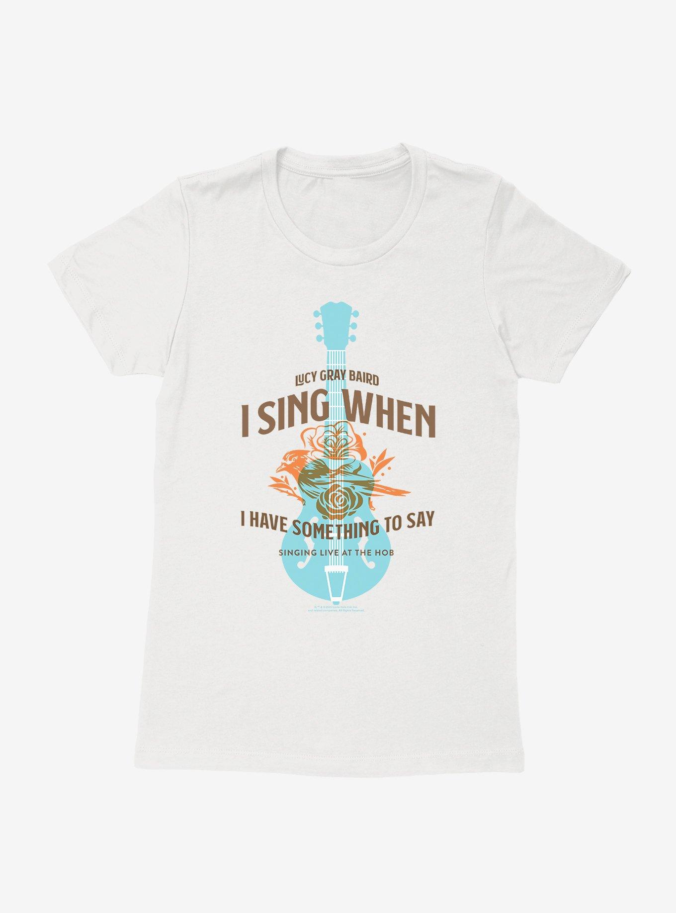 Hunger Games: The Ballad Of Songbirds And Snakes Lucy Gray Baird Guitar Womens T-Shirt, , hi-res