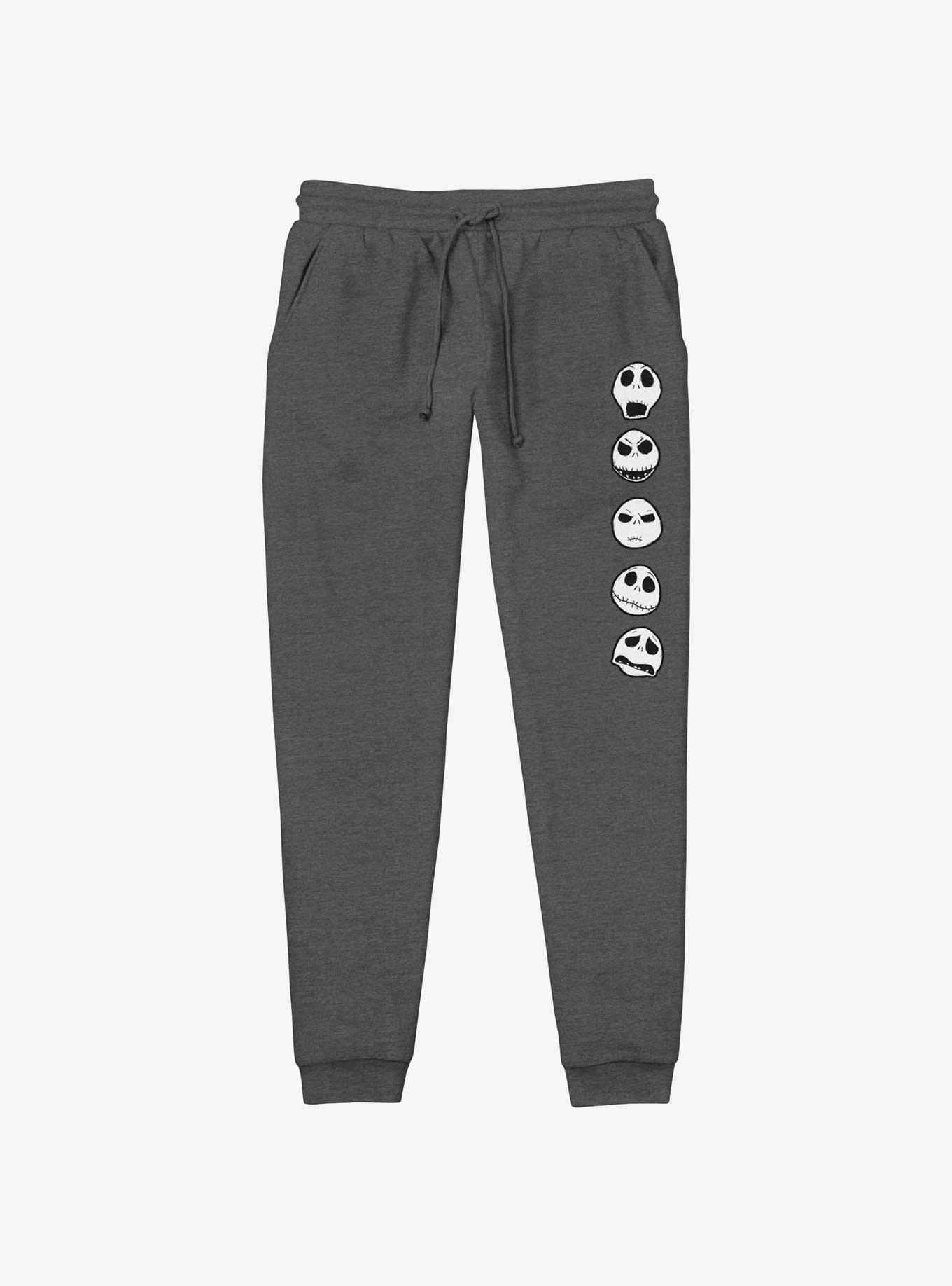 Disney The Nightmare Before Christmas Jack Skellington Expressions Jogger Sweatpants, CHAR HTR, hi-res