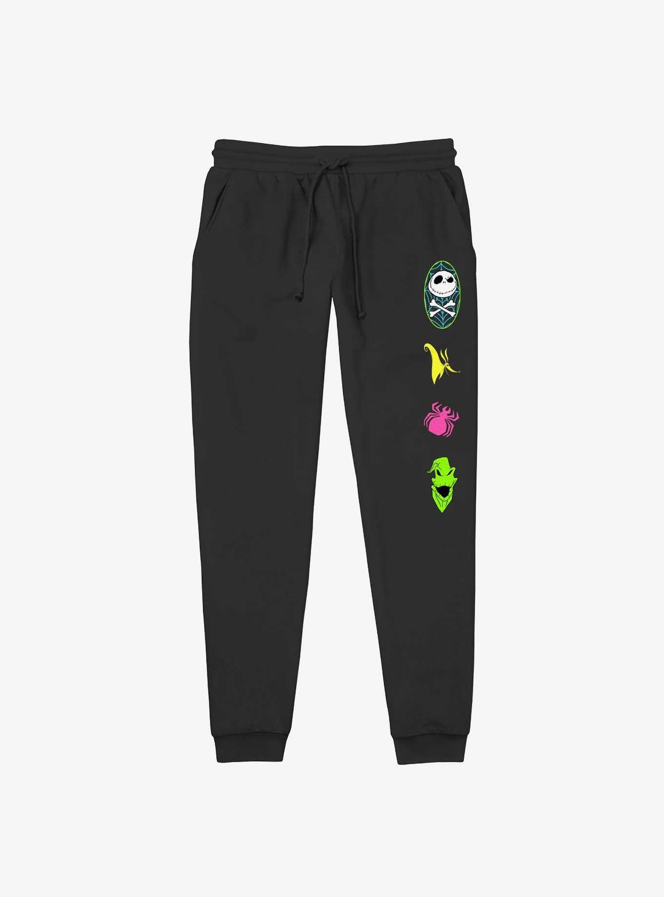 Disney The Nightmare Before Christmas Jack Skellington Icons Jogger Sweatpants, BLACK, hi-res