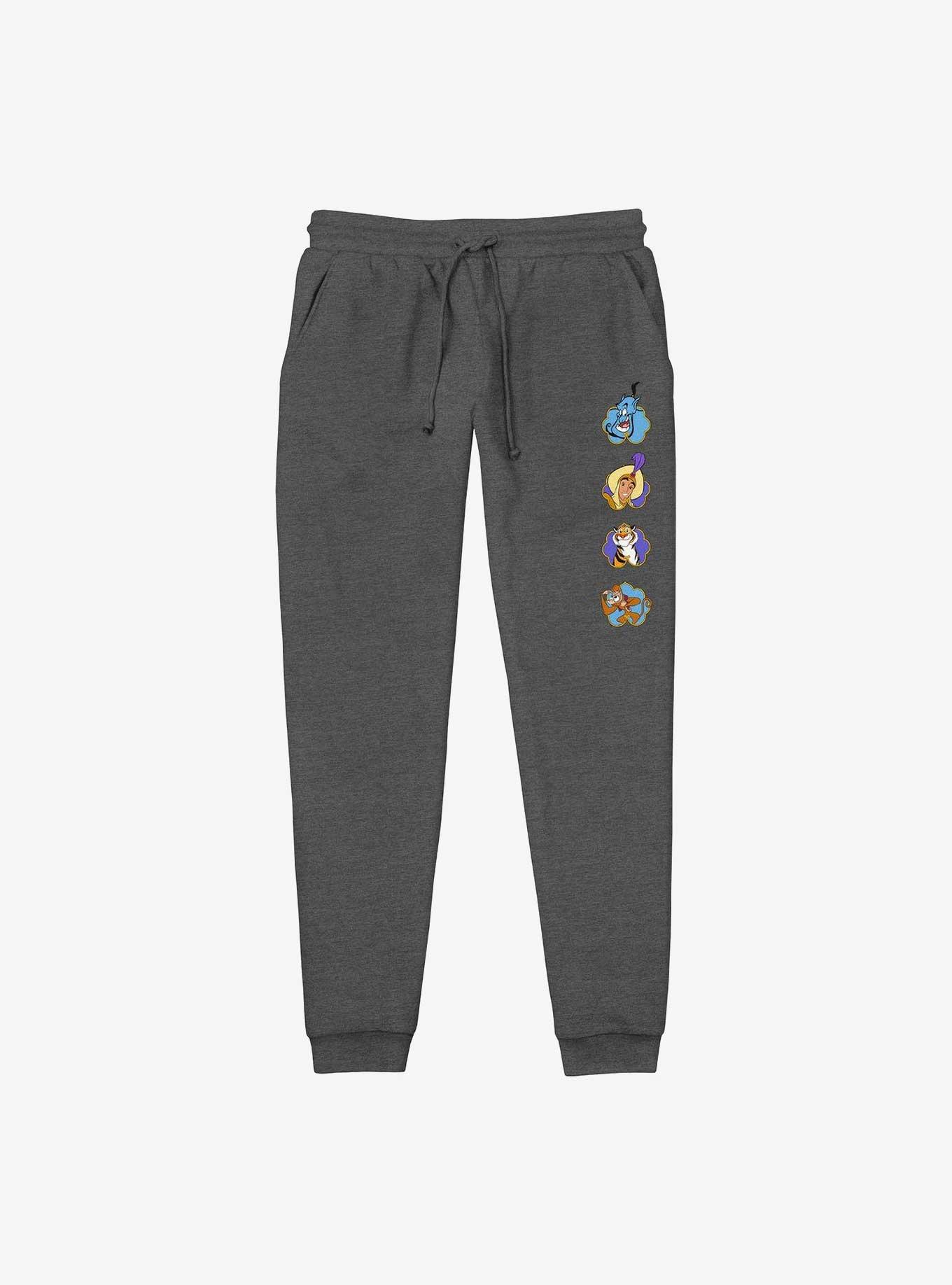 Disney Aladdin Genie Prince Ali Rajah and Abu Jogger Sweatpants, CHAR HTR, hi-res