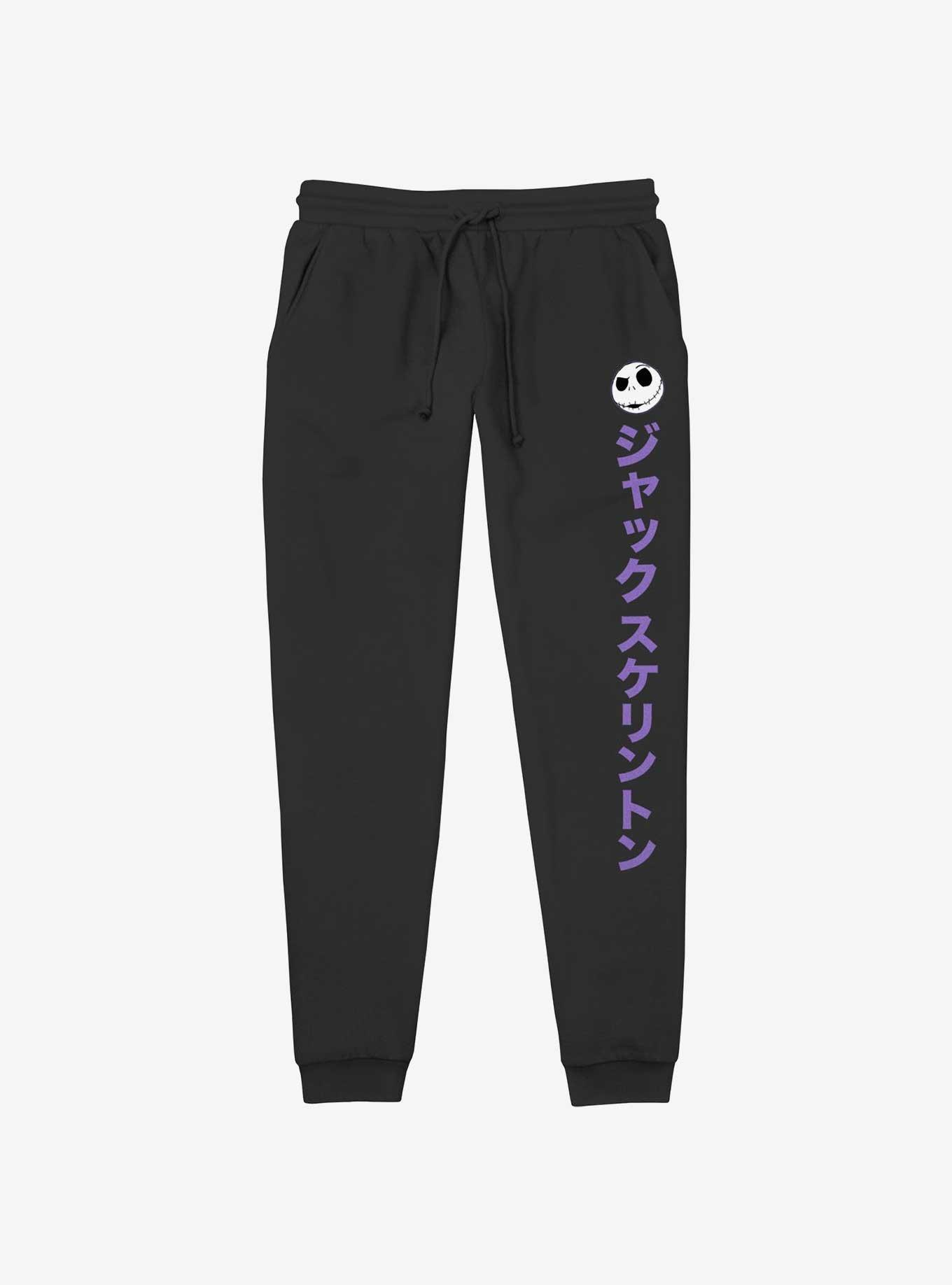 Disney The Nightmare Before Christmas Kanji Jack Jogger Sweatpants - BLACK