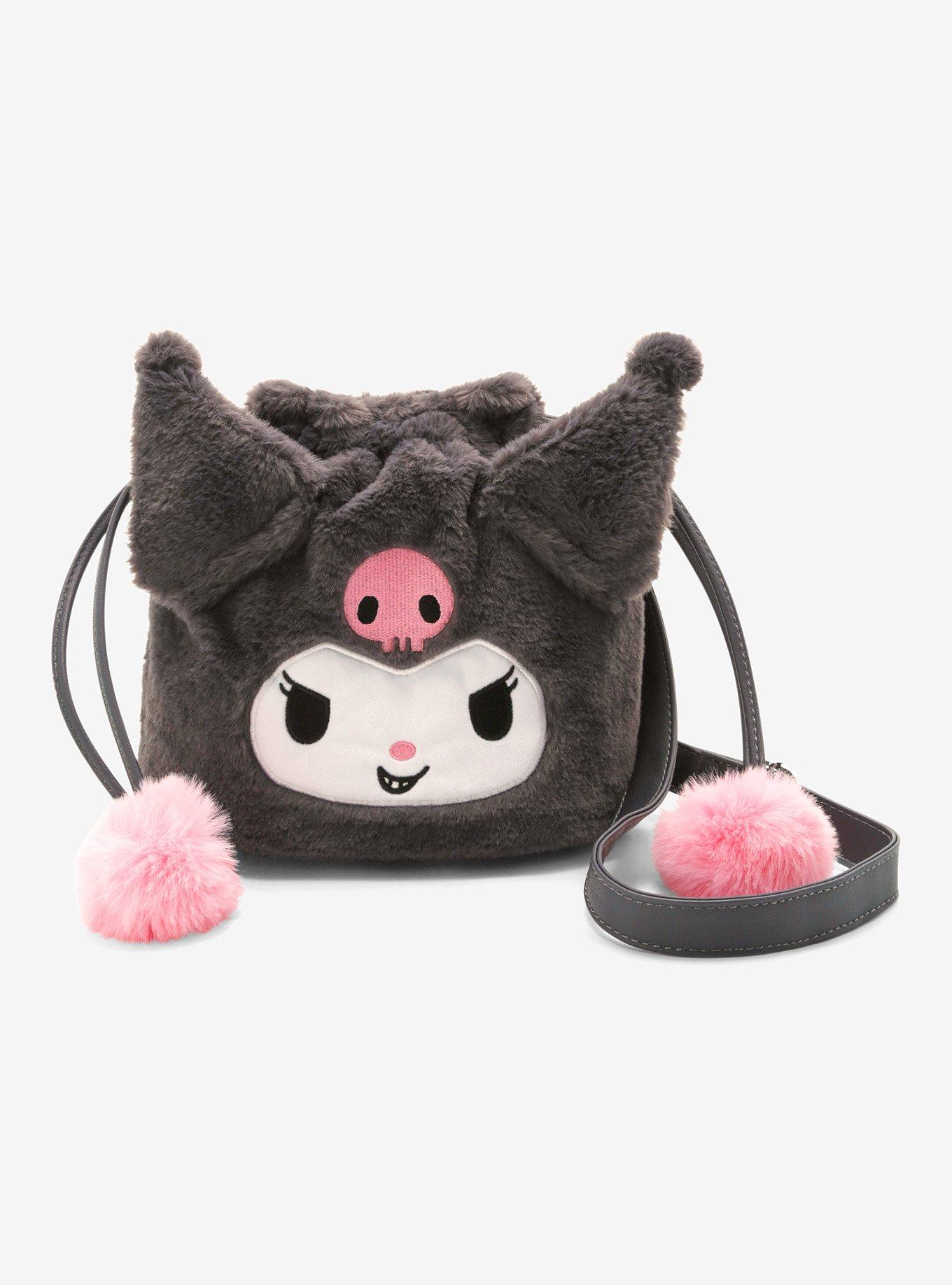 Her Universe Kuromi Plush Bucket Crossbody Bag, , hi-res