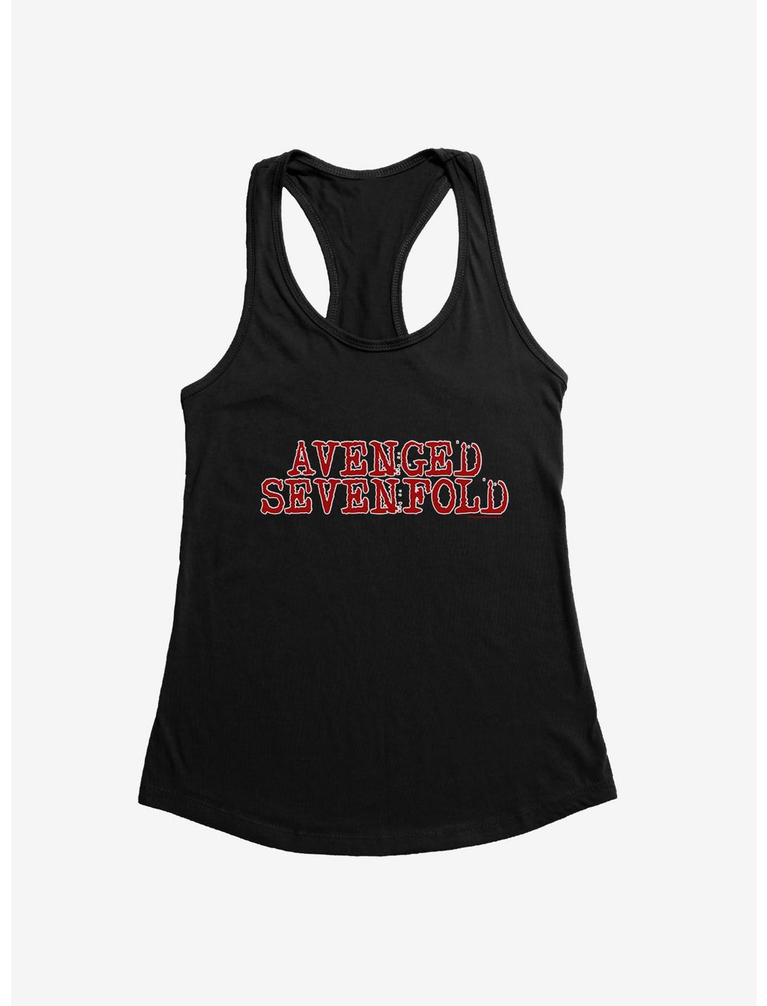 Avenged Sevenfold Red Logo Girls Tank, BLACK, hi-res