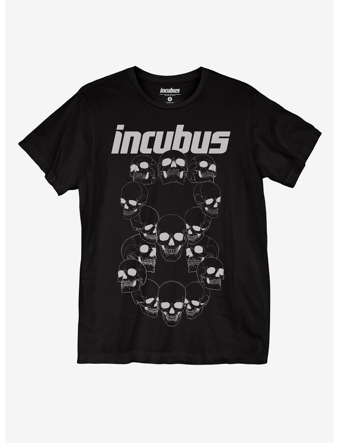 Incubus 8 Skulls T-Shirt, BLACK, hi-res