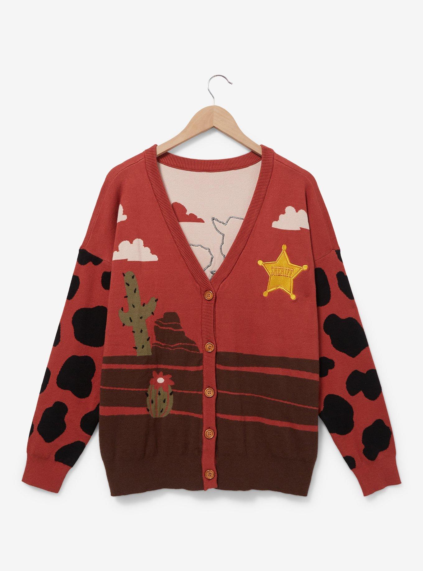 Her Universe Disney Pixar Toy Story Woody & Jessie Western Scene Women's Plus Size Cardigan, MULTI, hi-res