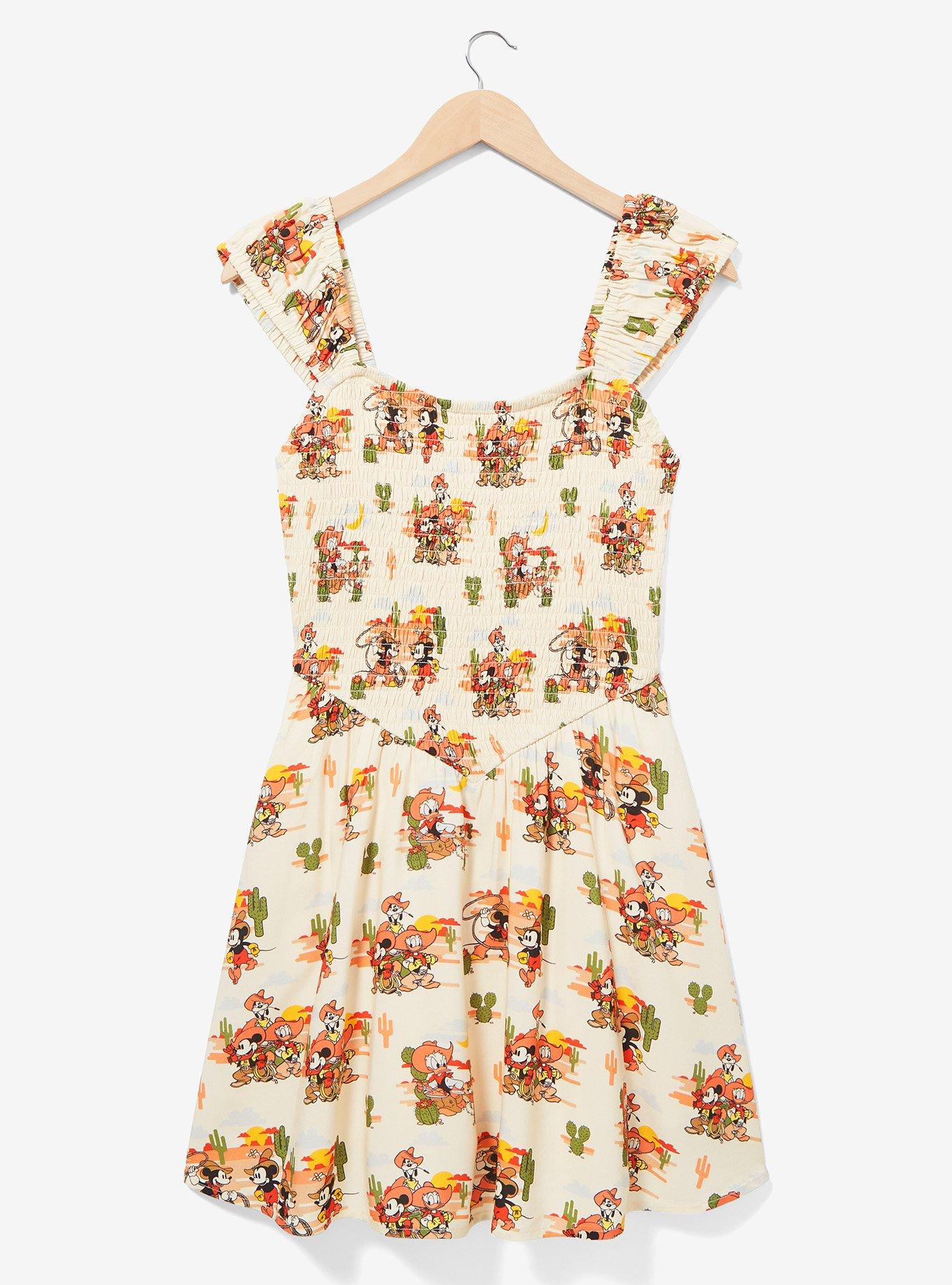 Her Universe Disney Mickey and Friends Western Allover Print Smock Dress, MULTI, hi-res
