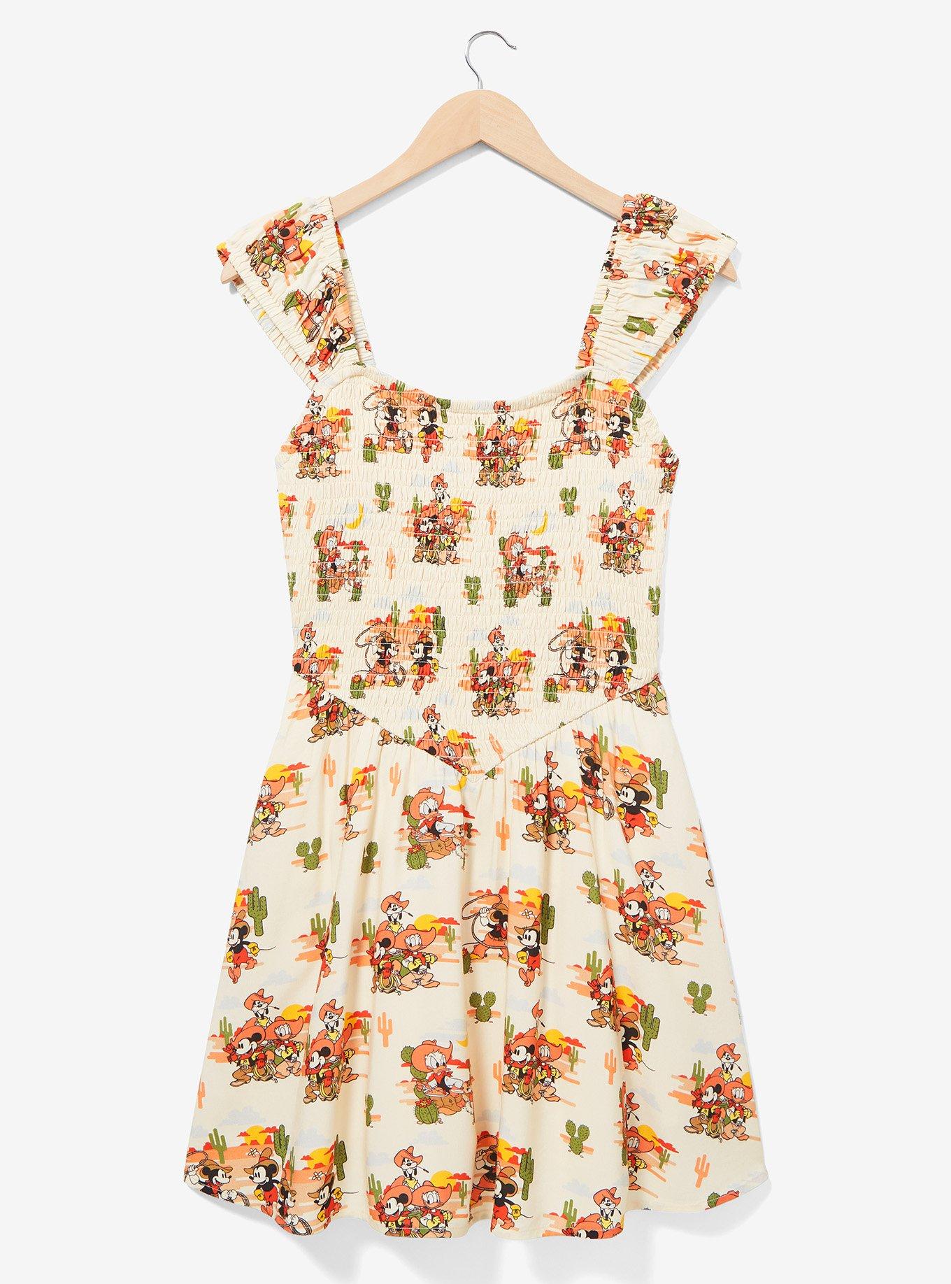 Her Universe Disney Mickey and Friends Western Allover Print Smock Dress, , hi-res