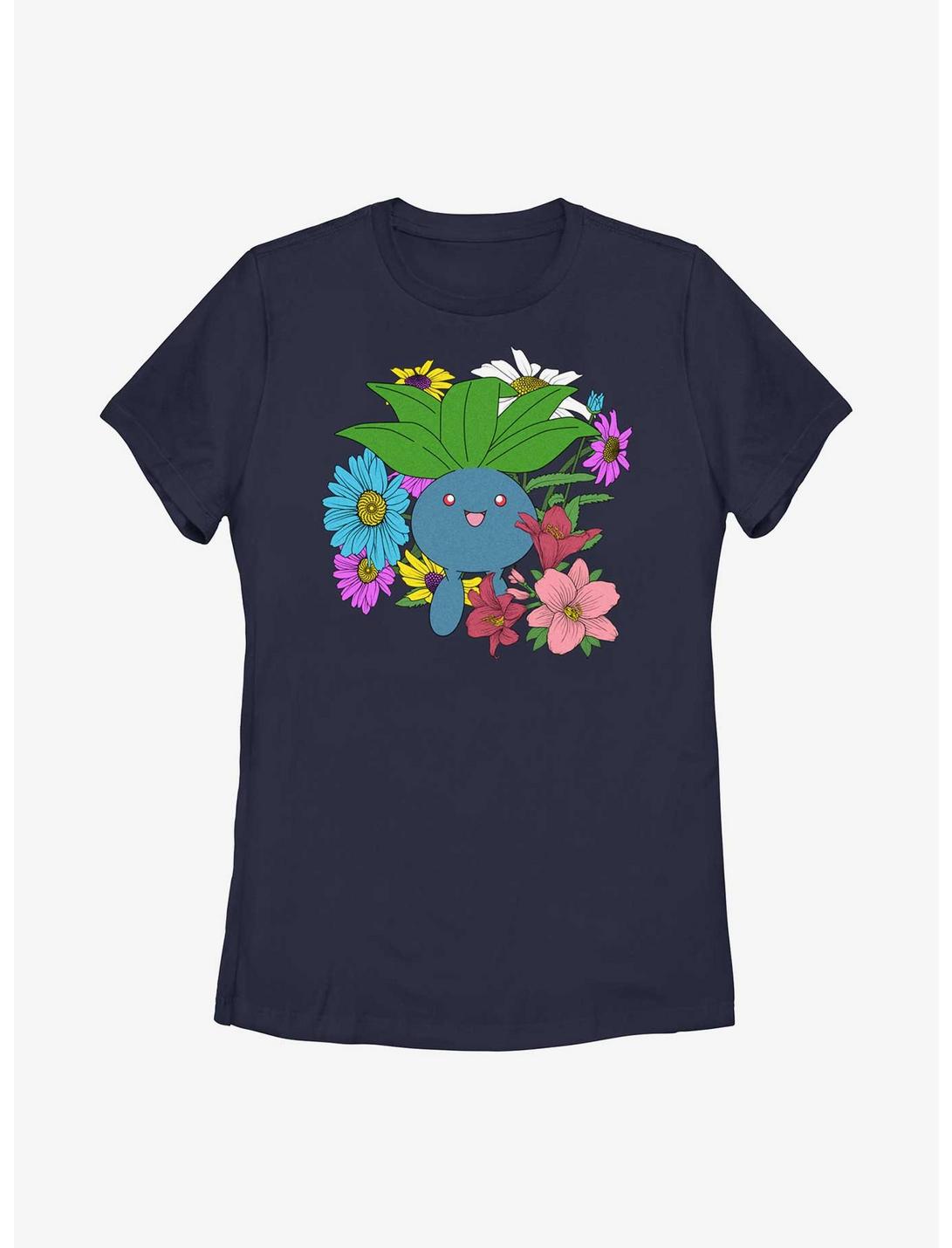 Pokemon Oddish Flowers Womens T-Shirt, NAVY, hi-res