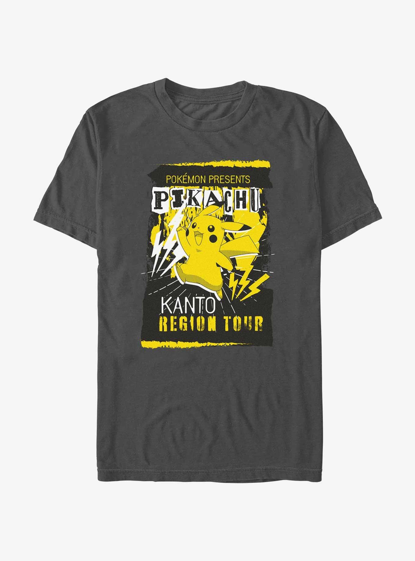 Pokemon Pikachu Kanto Region Tour T-Shirt, CHARCOAL, hi-res