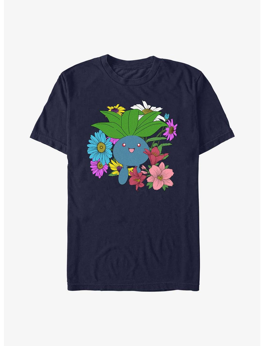 Pokemon Oddish Flowers T-Shirt, NAVY, hi-res