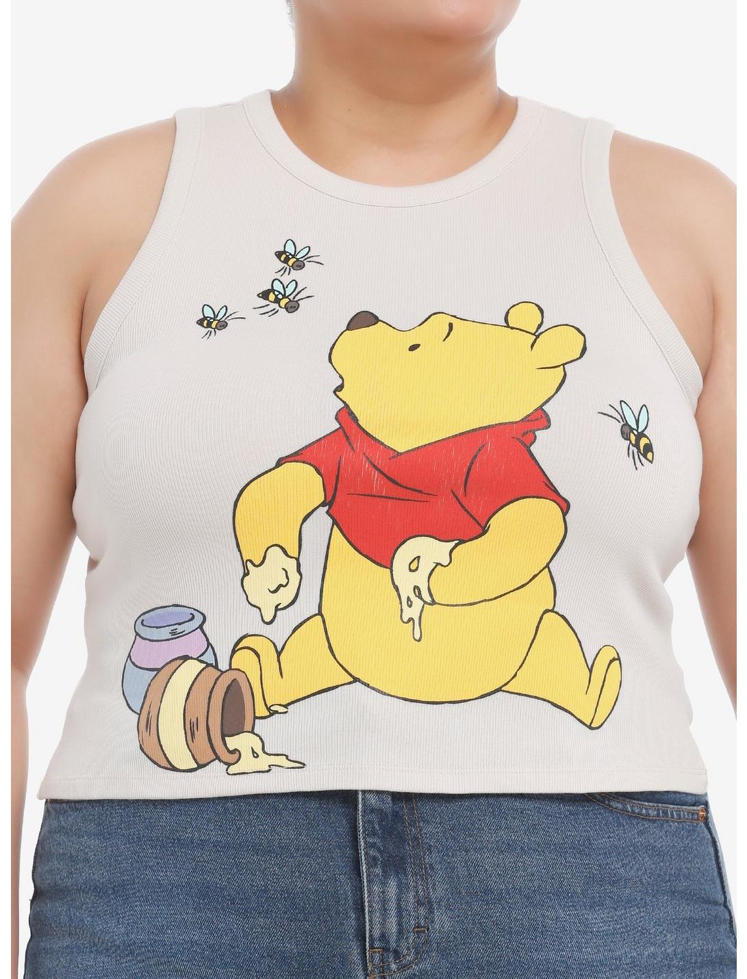 Disney Winnie The Pooh Ribbed Crop Girls Tank Top Plus Size, MULTI, hi-res