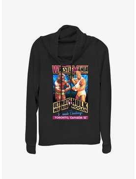 WWE Wrestlemania VI Ultimate Warrior Vs Hulk Hogan Girls Cowl Neck Long-Sleeve Top, , hi-res