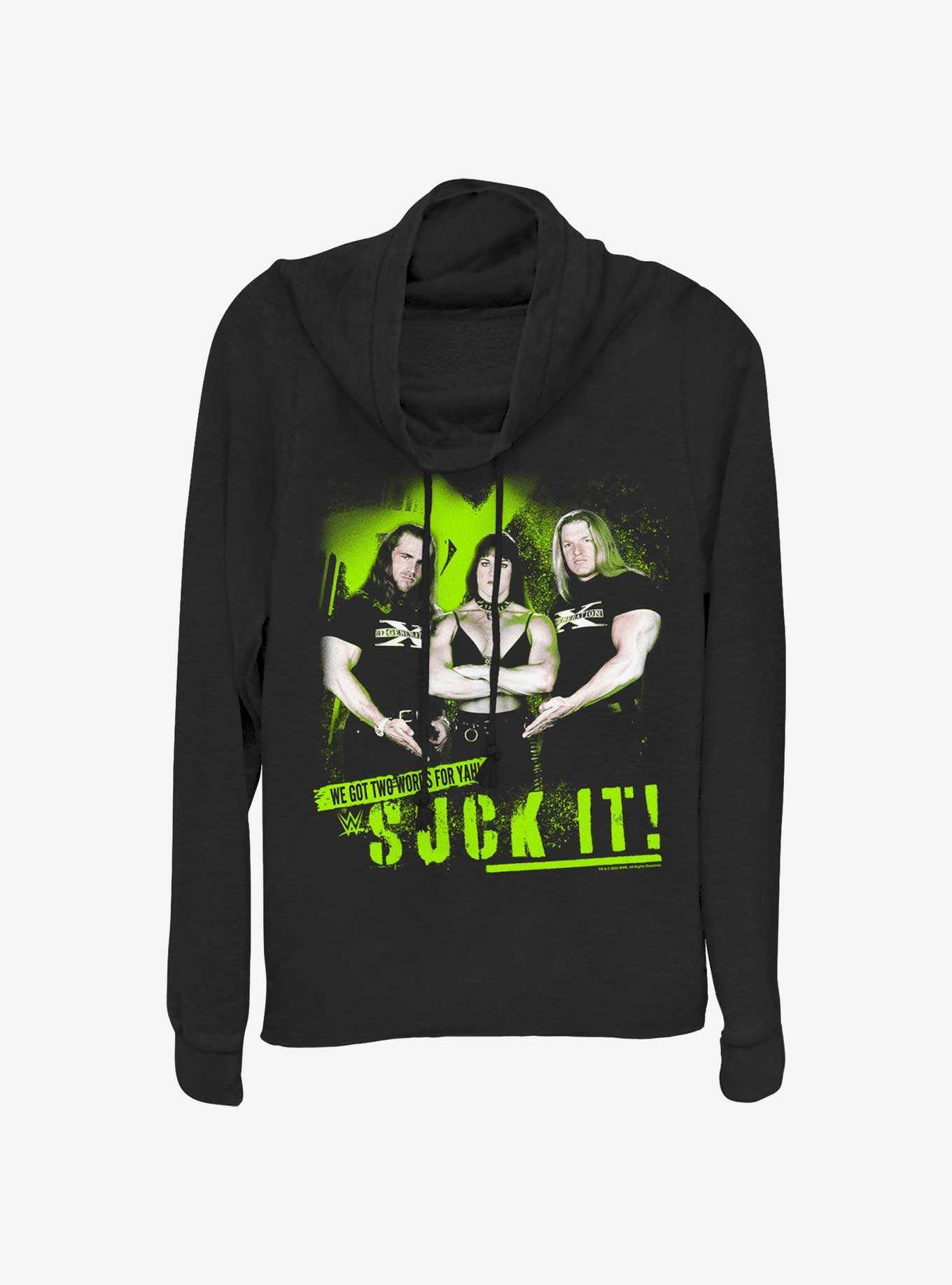 WWE DX Two Words For Yah Girls Cowl Neck Long-Sleeve Top, , hi-res