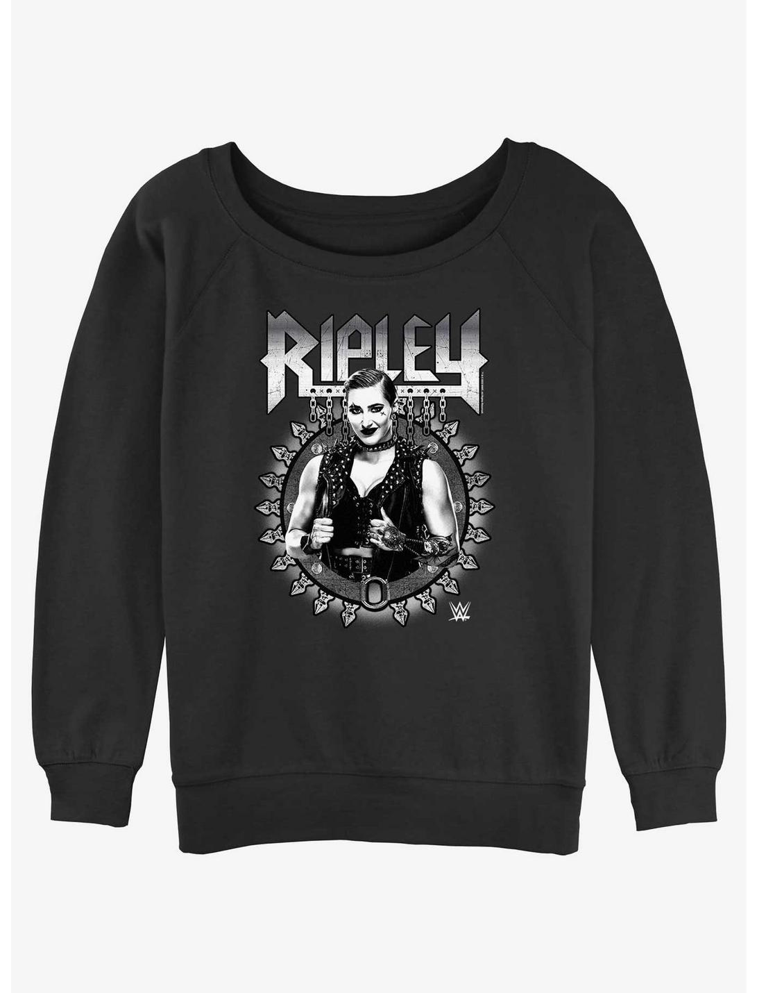WWE Ripley Metal Portrait Womens Slouchy Sweatshirt, BLACK, hi-res