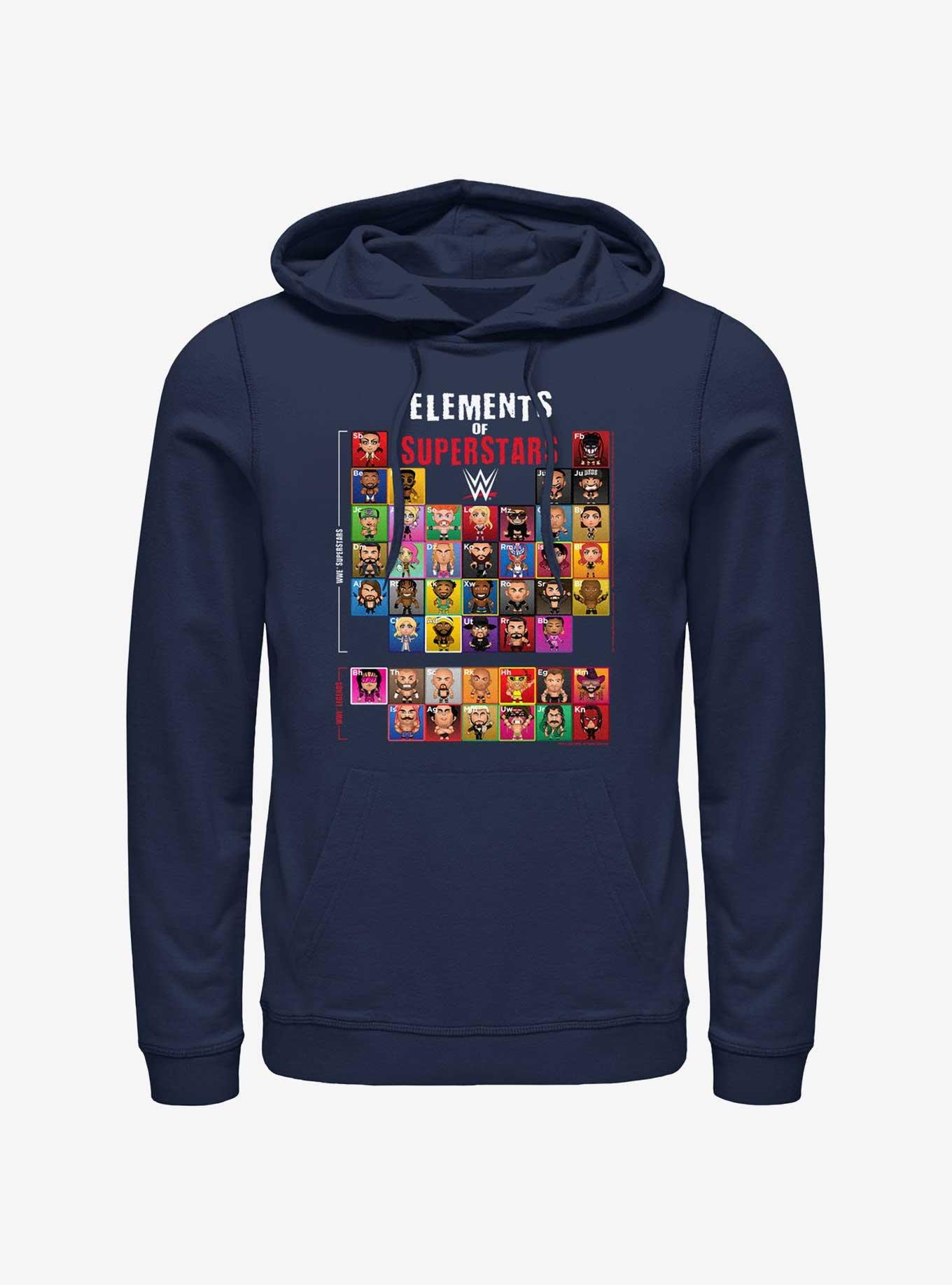 WWE Elements Of Superstars Full Hoodie, NAVY, hi-res