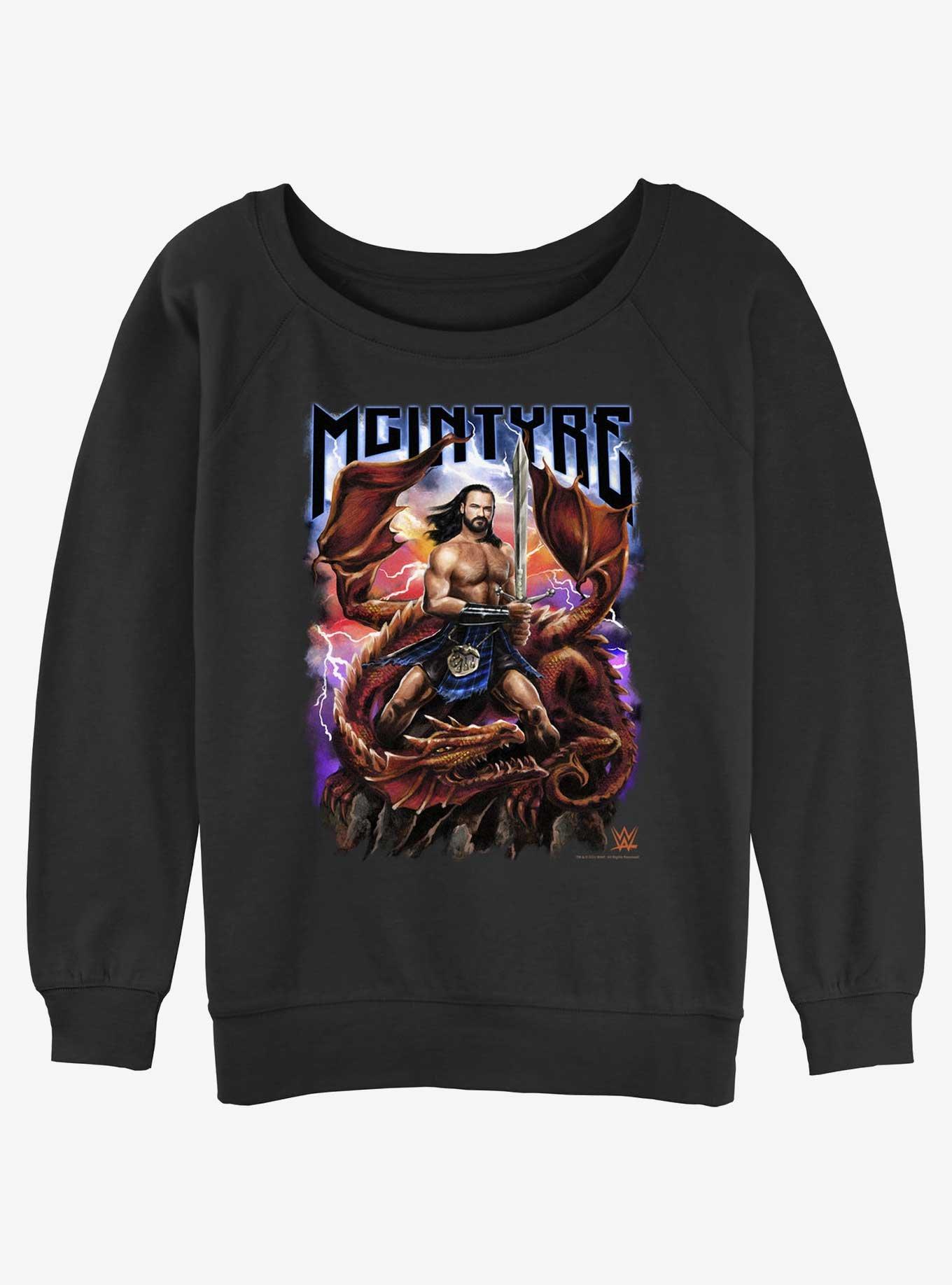 WWE Drew Mcintyre Dragon Womens Slouchy Sweatshirt, , hi-res