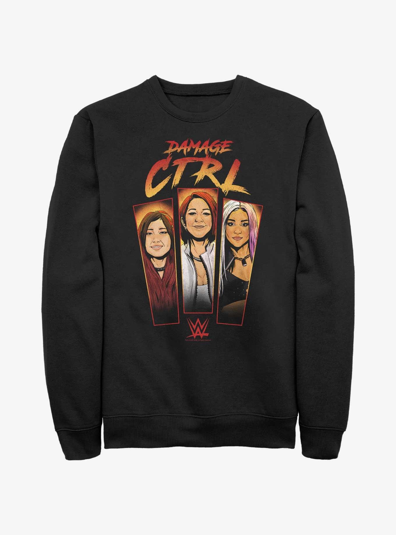 WWE Damage CTRL Panels Sweatshirt, BLACK, hi-res