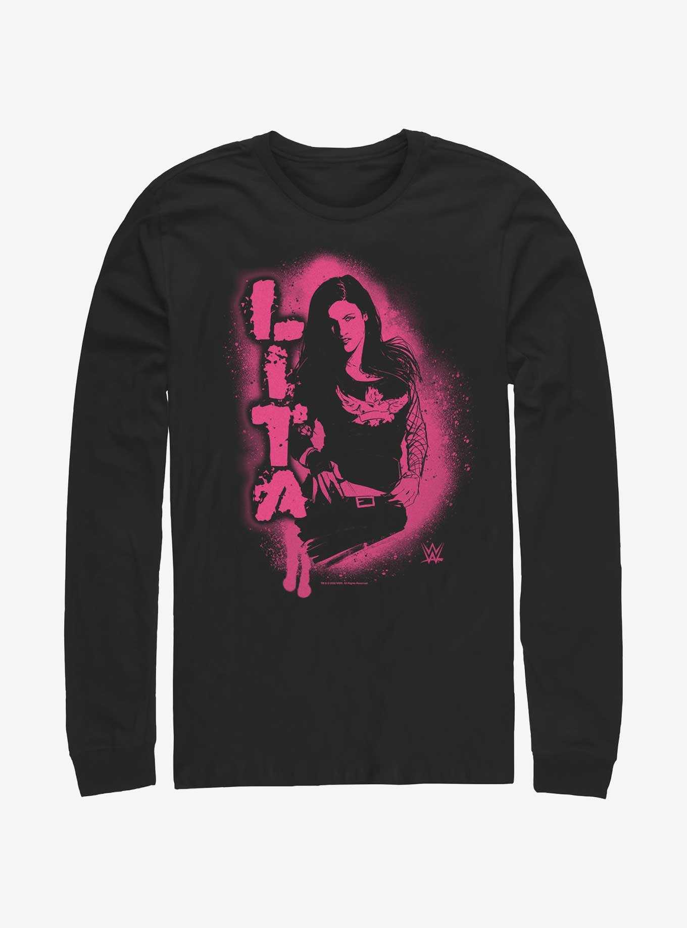 WWE Stencil Lita Long-Sleeve T-Shirt, , hi-res