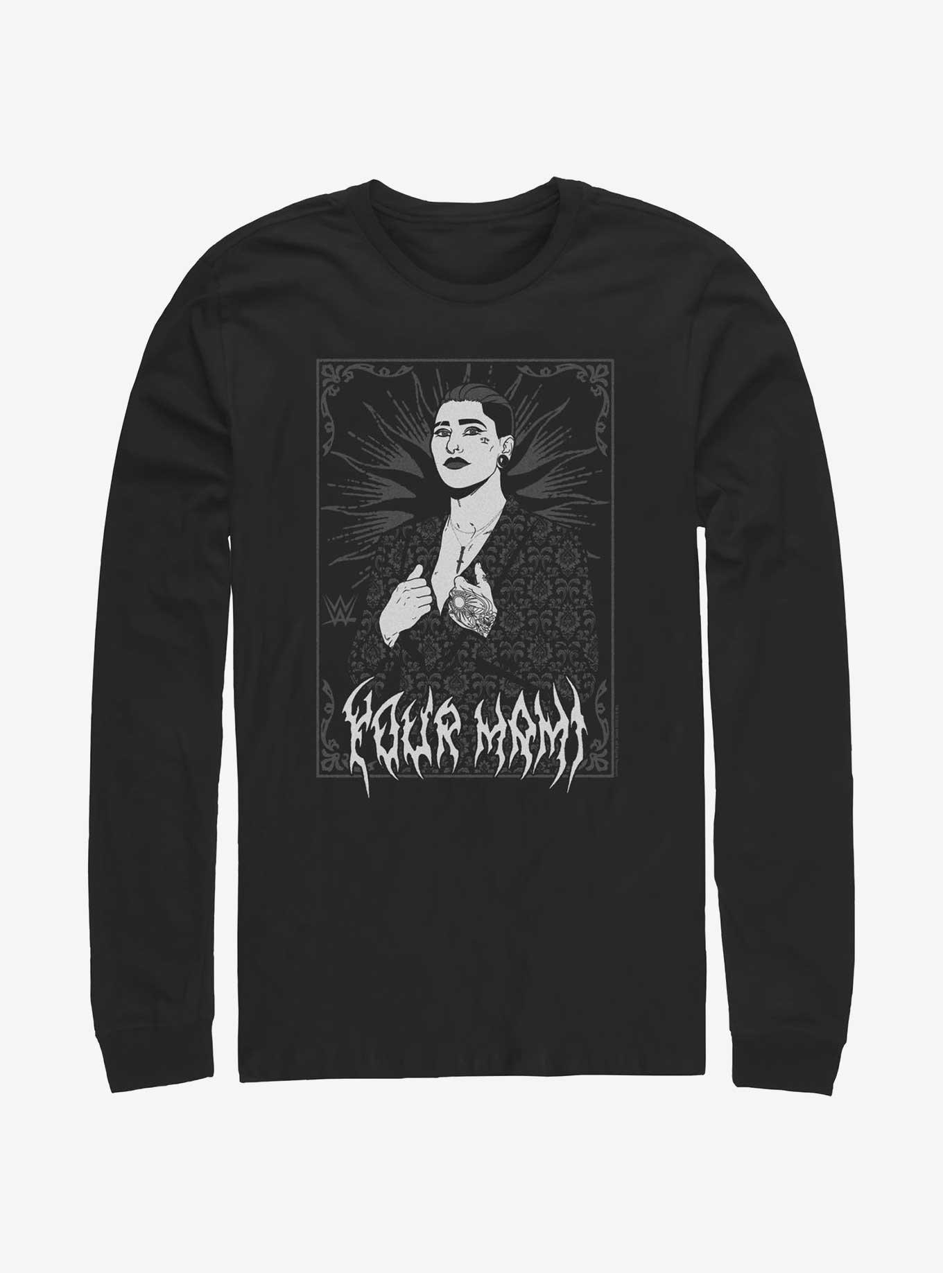 WWE Rhea Ripley Your Mami Tarot Long-Sleeve T-Shirt, BLACK, hi-res