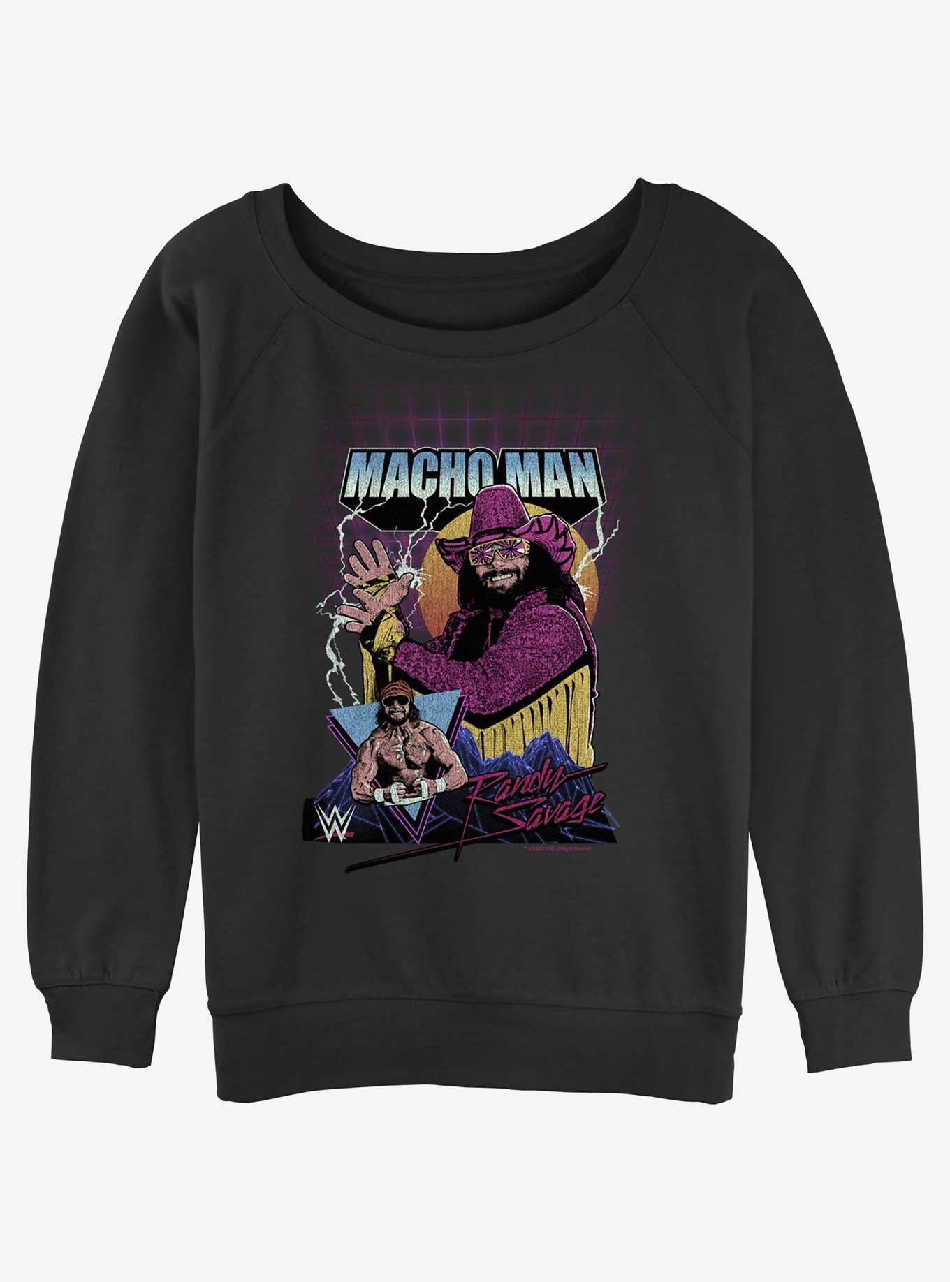 WWE Macho Man Randy Savage Womens Slouchy Sweatshirt, BLACK, hi-res