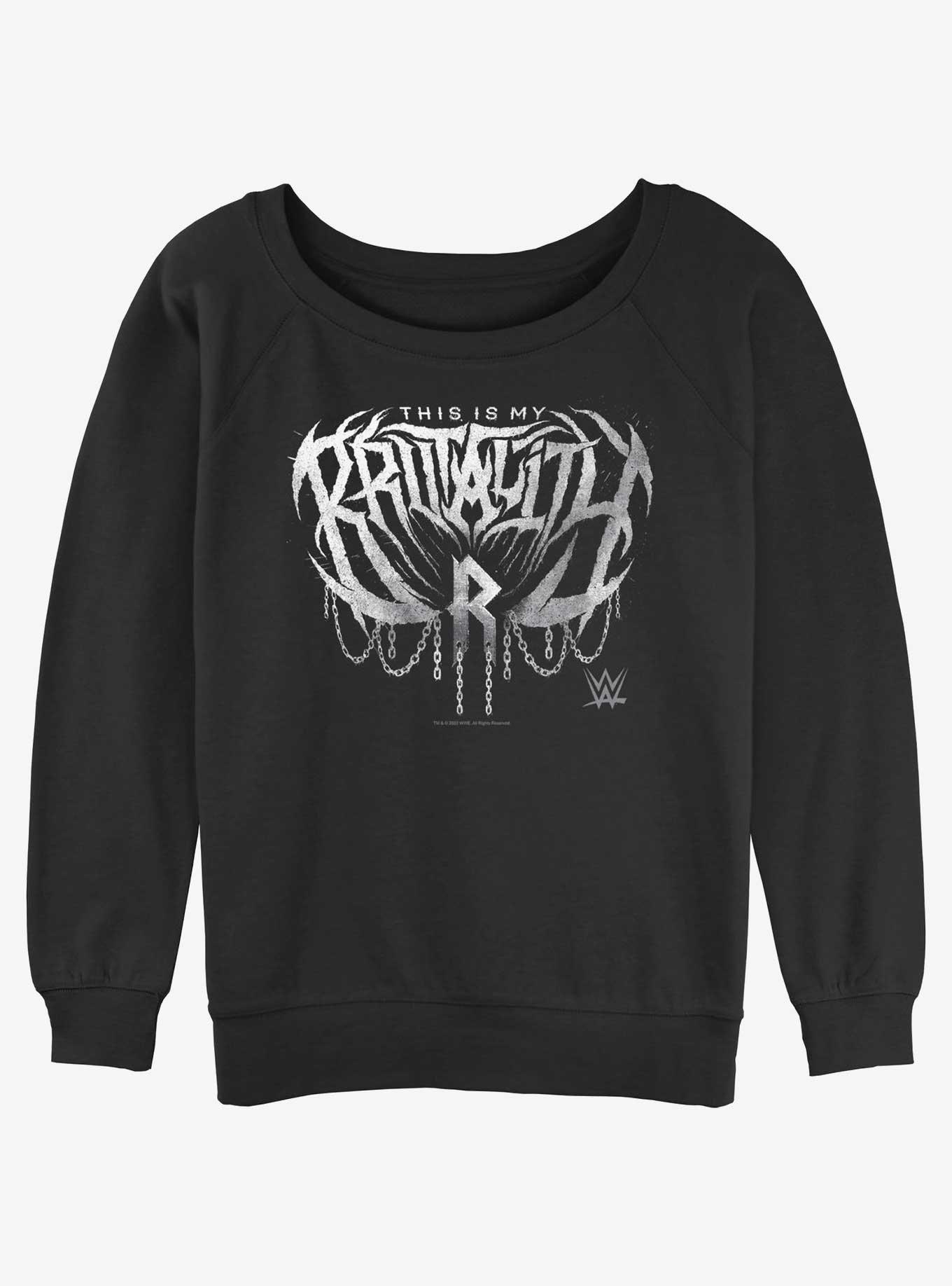 WWE Rhea Ripley This Is My Brutality Womens Slouchy Sweatshirt, BLACK, hi-res