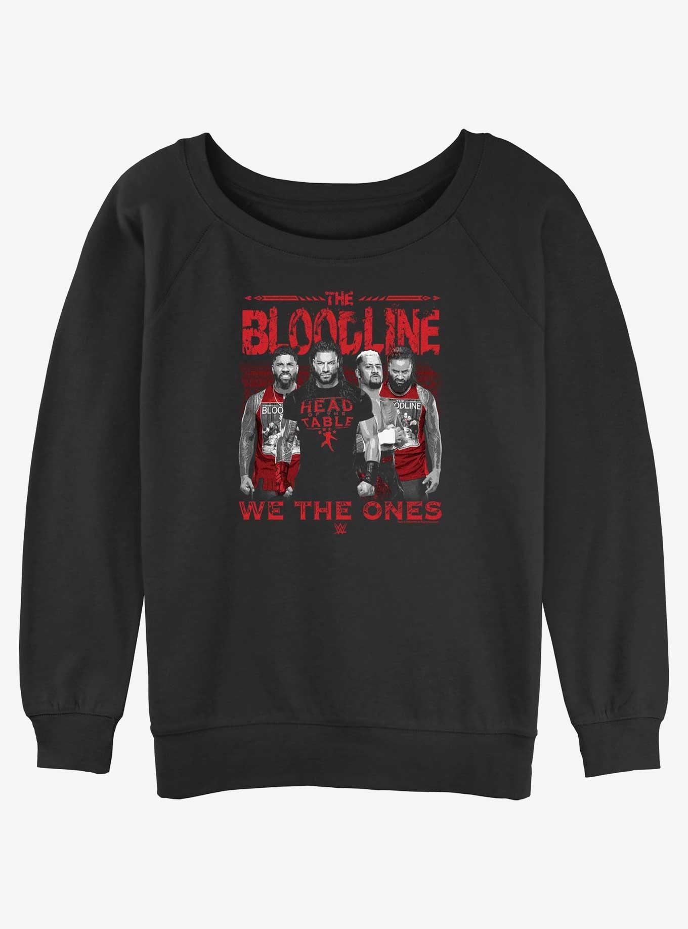 WWE The Bloodline Group Womens Slouchy Sweatshirt, BLACK, hi-res