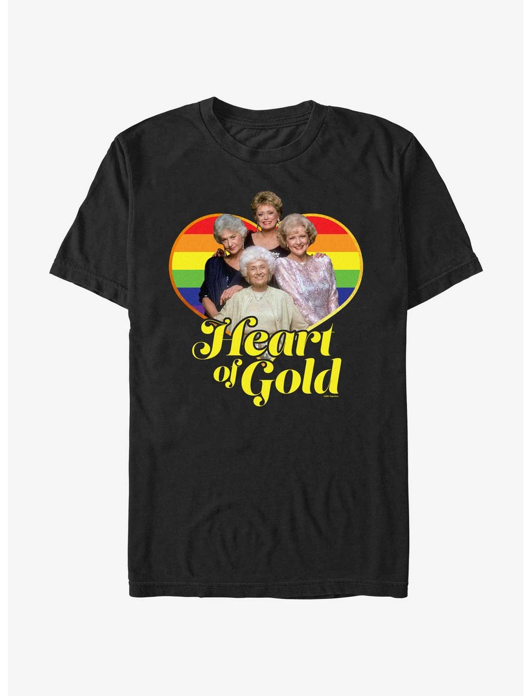 The Golden Girls Heart Of Gold Pride T-Shirt, BLACK, hi-res