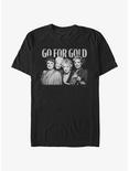 The Golden Girls Go For Gold T-Shirt, BLACK, hi-res