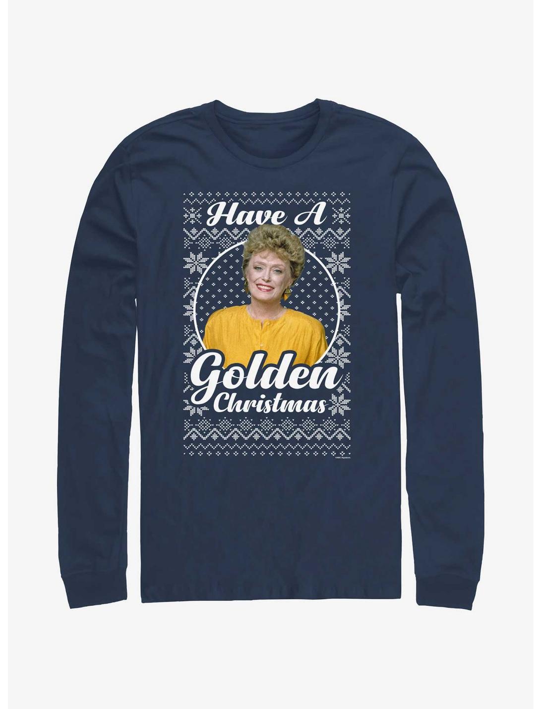 The Golden Girls Blanche Ugly Christmas Long-Sleeve T-Shirt, NAVY, hi-res