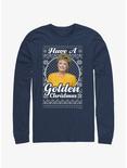 The Golden Girls Blanche Ugly Christmas Long-Sleeve T-Shirt, NAVY, hi-res