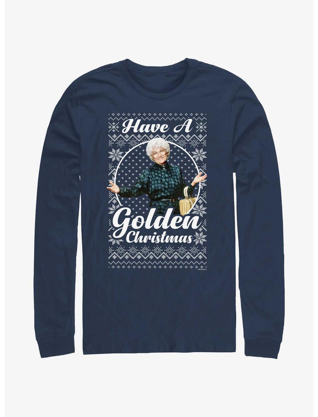 The Golden Girls Sophia Ugly Christmas Long-Sleeve T-Shirt, NAVY, hi-res