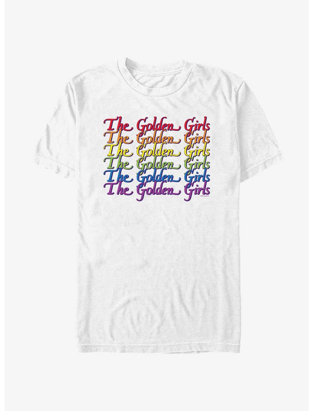 The Golden Girls Rainbow Logo T-Shirt, WHITE, hi-res