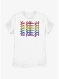 The Golden Girls Rainbow Logo Womens T-Shirt, WHITE, hi-res