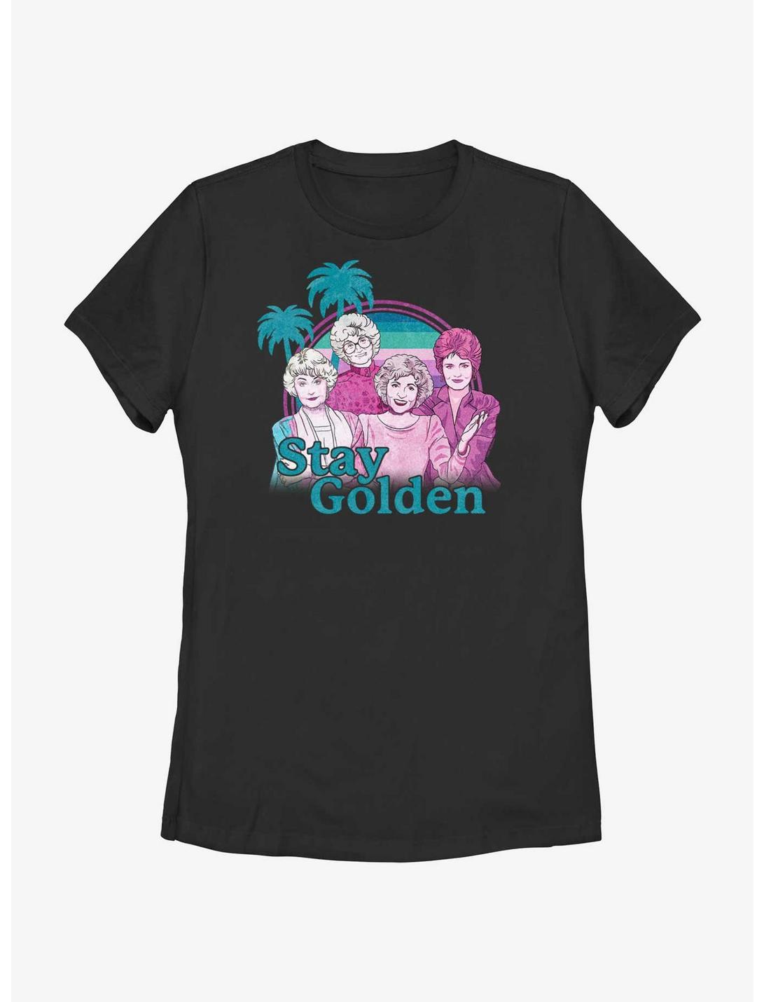 The Golden Girls Stay Golden Womens T-Shirt, BLACK, hi-res