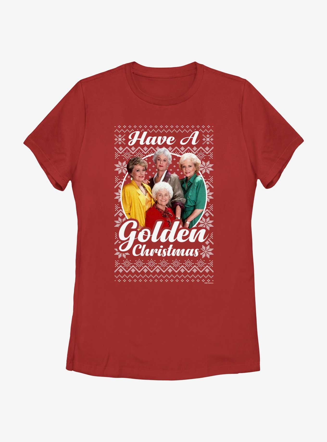 The Golden Girls Golden Ugly Christmas Womens T-Shirt, RED, hi-res