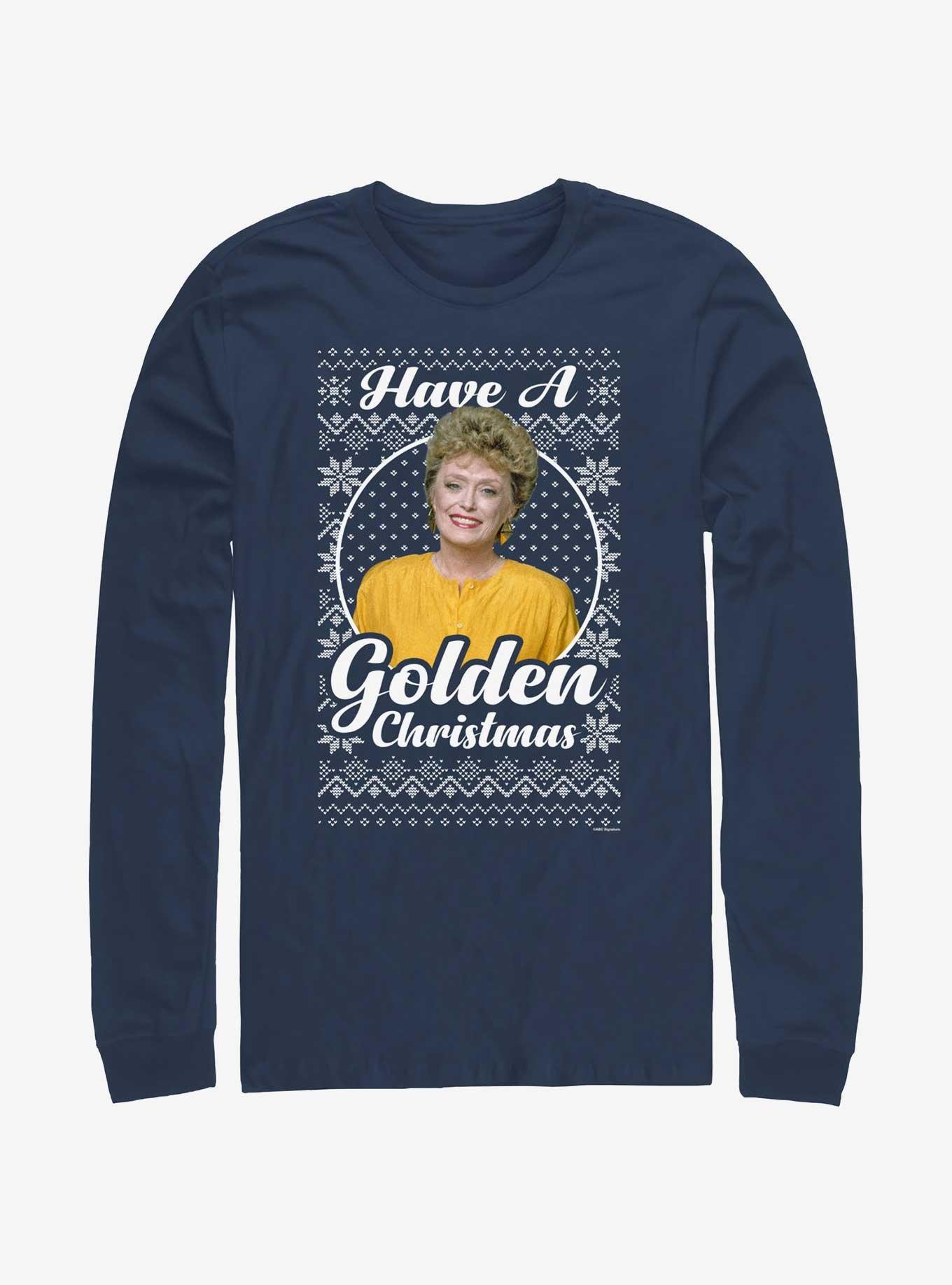 The Golden Girls Blanche Ugly Christmas Long-Sleeve T-Shirt, NAVY, hi-res