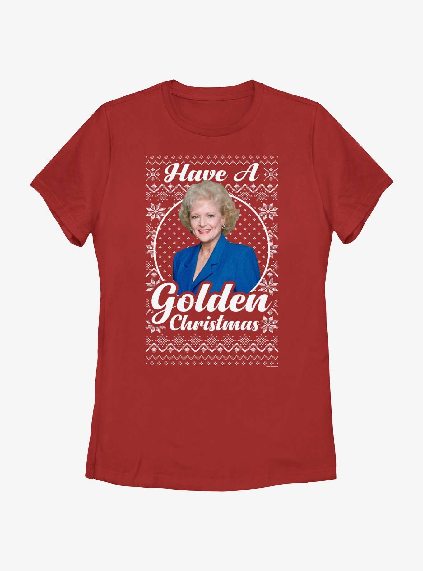 The Golden Girls Rose Ugly Christmas Womens T-Shirt, RED, hi-res